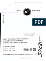 Nasa Technical Note: Effect of Temperature On Tensile and Creep Characteristics of Prd49 Fiber/Epoxy Composites