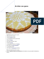 Receta de Pan de Elote Con Queso