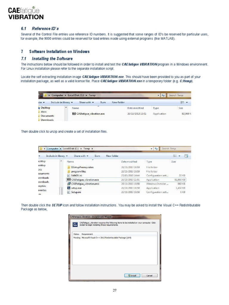 CFV - Installation Procedure First Example | PDF | Installation ...