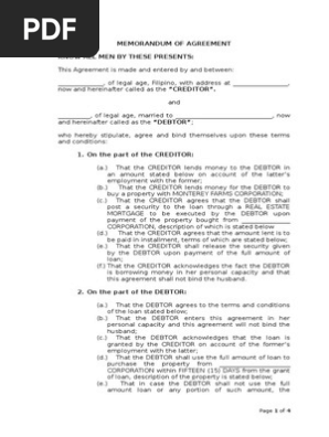 Memorandum of Agreement