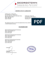 Certificate of Calibration: Cebu Power Exponents Services, Inc