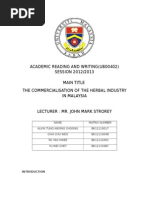 Academic Reading and Writing