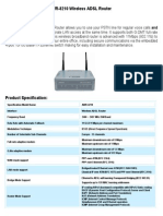 AWR-8210 Wireless ADSL Router: Product Information