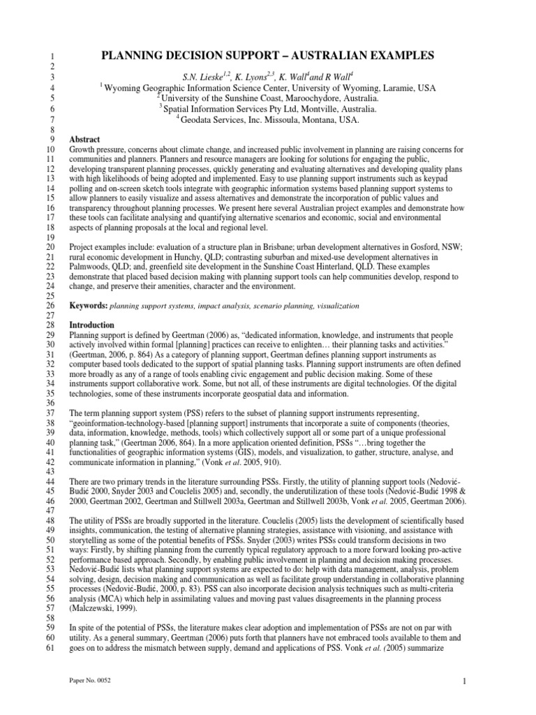 Planning Decision Support | PDF | Sensitivity Analysis | Mixed Use ...