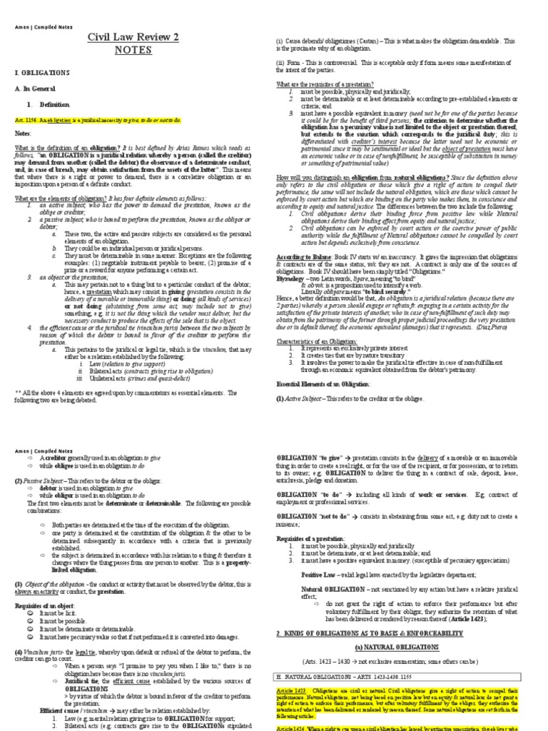 A Comprehensive Overview of Obligations Under Philippine Civil Law PDF Laches (Equity