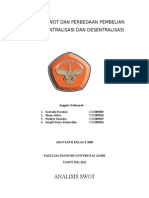 Analisis Swot Dan Perbedaan Pembelian Secara Sentralisasi Dan Desentralisasi