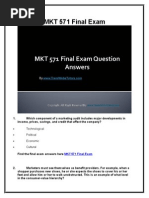 MKT 571 Final Exam Latest UOP Final Exam Questions With Answers