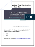 STR 581 Capstone Final Examination Part One UOP Help