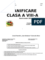 Planificare A Viii A Ro 1