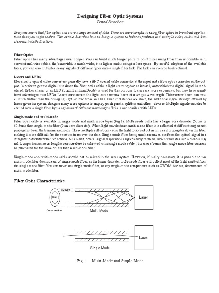 Designing Fiber Optic Systems PDF | PDF