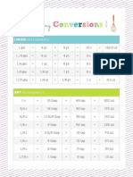 Free Printable Cooking Conversions Chart for Your Recipe Binder