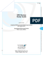 GRE Review Study Guide: Analytical Writing & Verbal Reasoning Sections Quantitative Reasoning Section