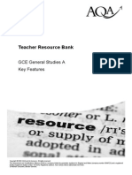 Teacher Resource Bank: GCE General Studies A Key Features