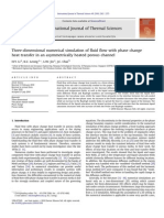 Three-dimensional Numerical Simulation of Fluid Flow With Phase Change Heat Transfer in an Asymmetrically Heated Porous Channel