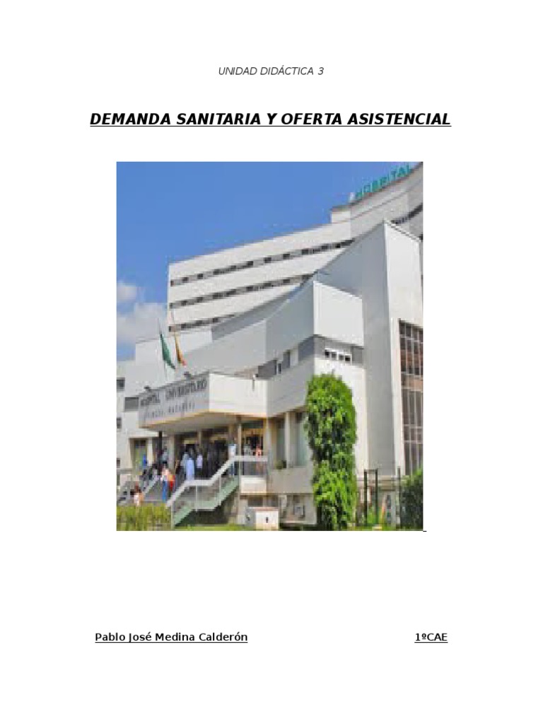 Demanda y Oferta Sanitaria en Andalucía | PDF | Hospital | Sistema de salud