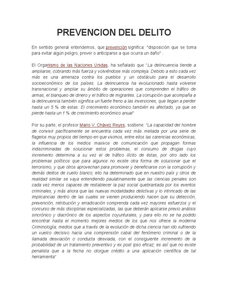 Estrategias para la Prevención del Delito | PDF | Delito | Derecho penal
