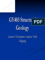 GY403 Lecture5 DescriptiveAnalysis GeologicMapping