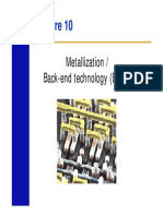 Metallization, Back-End Technology (BEOL)