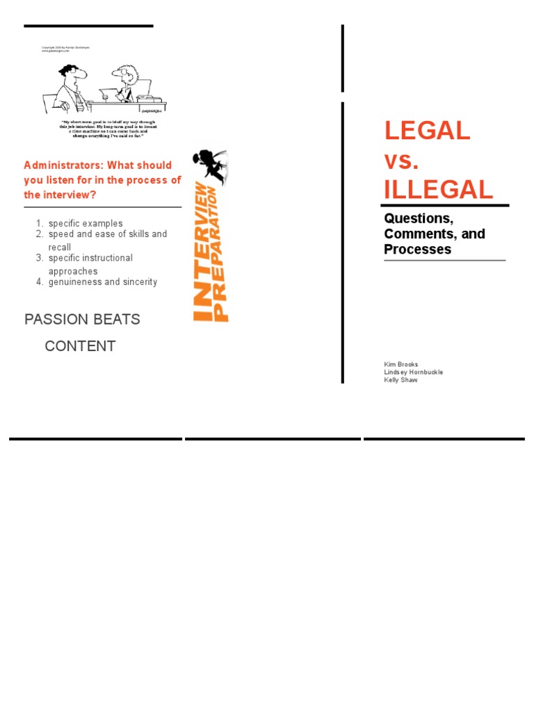 Legal vs. Illegal Passion Beats Content PDF Disability Social