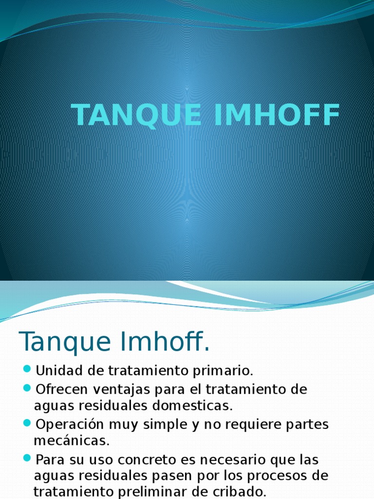 Tanque Imhoff | PDF | Gasolinera | Aguas residuales