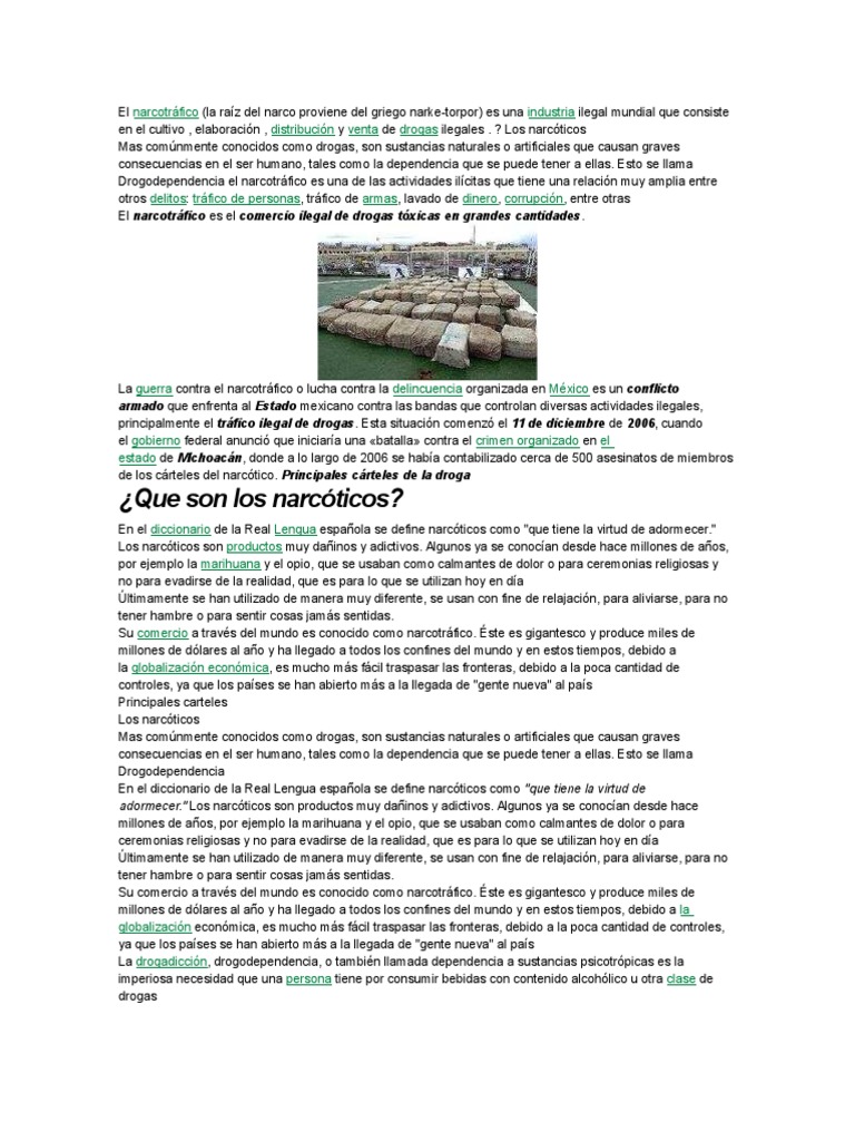 11 Narcotrafico | PDF | Comercio ilegal de drogas | Cartel de Sinaloa