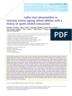 Diffuse White Matter Tract Abnormalities in Clinically Normal Ageing Retired Athletes With A History of Sports-Related Concussions