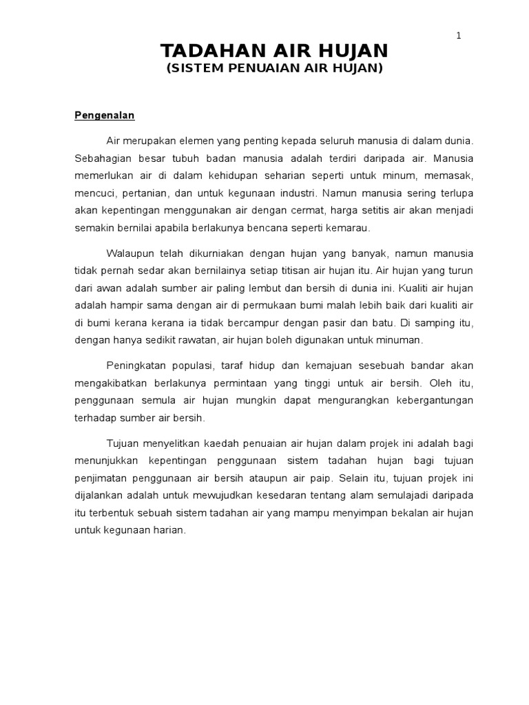 Tadahan Air Hujan Pdf