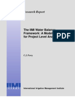 The IIMI Water Balance Framework A Model For Project Level Analysis