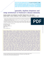 Cerebrospinal Hypocretin, Daytime Sleepiness and Sleep Architecture in Parkinson's Disease Dementia