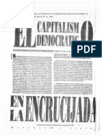 Przeworski y Wallerstein, M. - Punto de Vista. Capítulo. El Capitalismo Democrático en La Encrucijada