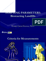 Sampling Parameters: Bioreacting Landfills