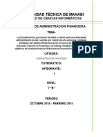 Los Fundamentos y Procesos Llevados A Cabos para Una Adecuada Administración de Las Cuentas Por Cobrar de Una Empresa)