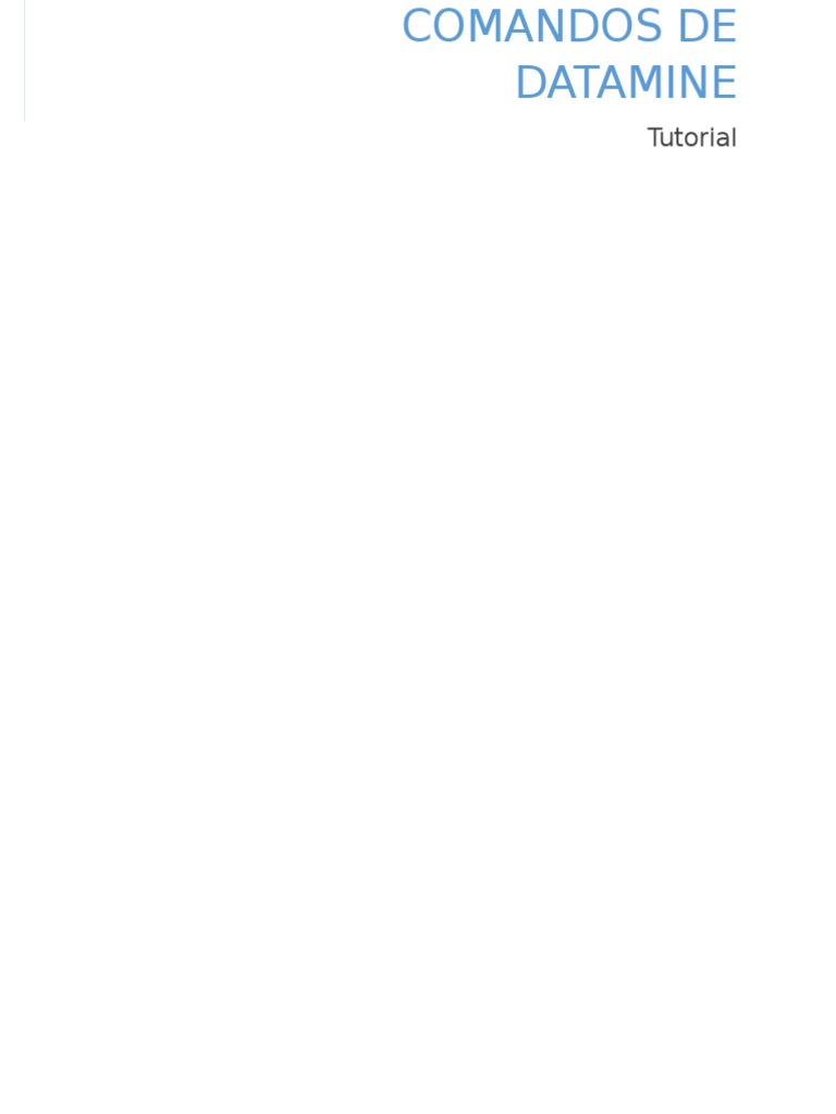 Comandos de Datamine