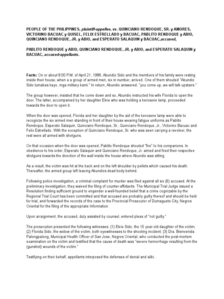 People Vs Rendoque | PDF | Witness | Evidence (Law)