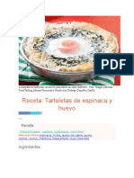 Tarteletas de Espinaca y Huevo