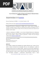 Uma Abordagem Para Análise de Projetos de Investimento Utilizando Métodos Financeiros e Lógica Fuzzy OLIVEIRA e MONTINI