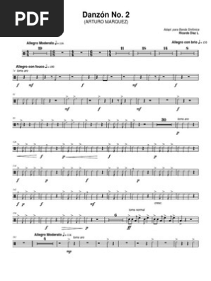 Danzón No. 2 Score for Tom Toms | PDF
