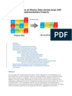 Implementation or Rollout de Duplication of Master Data