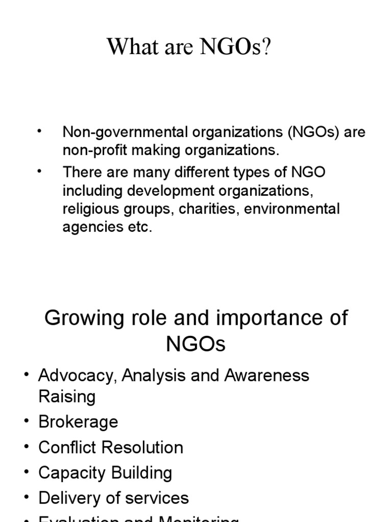 Understanding NGOs and Their Impact | PDF