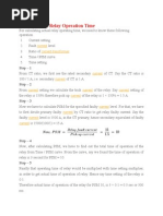 PSM and TMS Settings Calculation of A Relay | PDF | Relay | Transformer