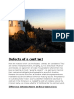 Defects of a Contract