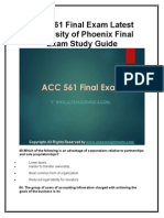 ACC 561 Final Exam Latest University of Phoenix Final Exam Study Guide