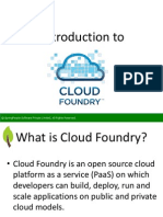 Introduction To Cloud Foundry - SpringPeople