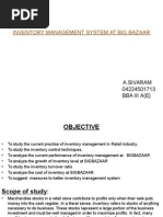 A Minor Project Report big bazaar