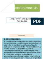 Servidumbre Minera: Derecho Real Minero