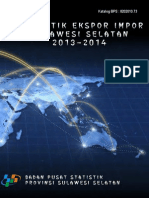 Statistik Ekspor Impor Sulawesi Selatan 2013 2014