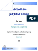 Model Identification (ARX, ARMAX, OE Model)