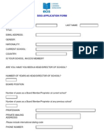 SISG Application Form