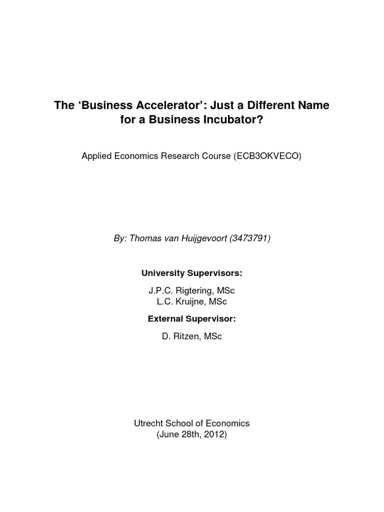 The Business Accelerator Vs Hub | PDF | Business Incubator | Startup ...