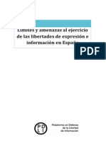 Informe PDLI 2015: Límites y amenazas a la libertad de expresión e información en España-junio2015